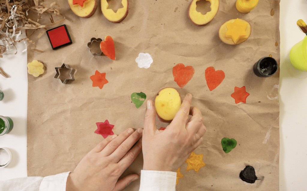 Historisk værksted: Leg med kartoffeltryk